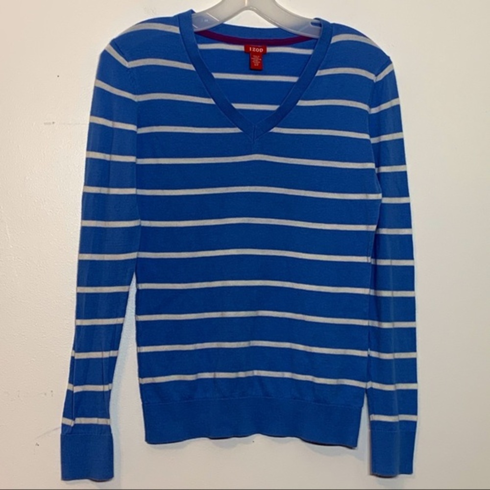 EUC Izod Striped Long Sleeve Lightweight Sweater S